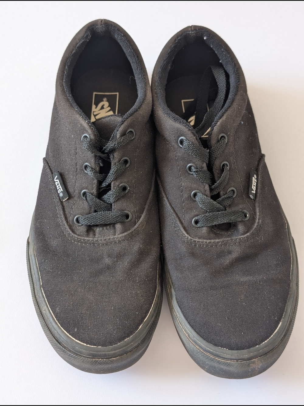 Vans Men's Black Canvas Low-Top Sneakers